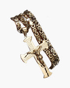 Titanium Steel Byzantine Chain with Crucifix Pendant view 4
