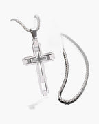Hollow Double Cross Pendant Necklace view 5