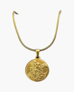 Archangel Medallion Snake Chain Necklace