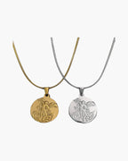 Archangel Medallion Snake Chain Necklace view 7