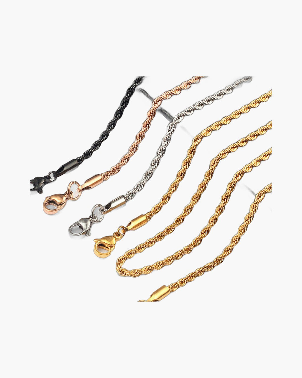 Rope Chain in Gold-Tone Titanium Steel view 6
