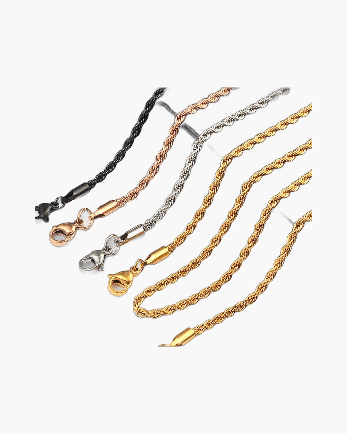 Rope Chain in Gold-Tone Titanium Steel view 6