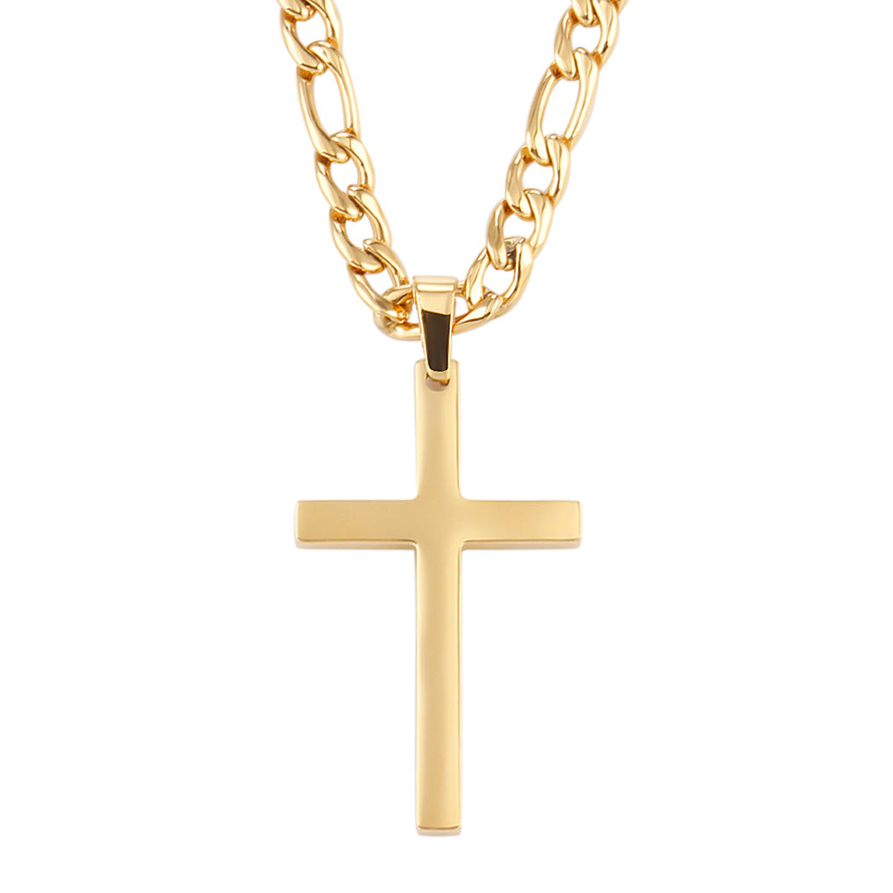 Figaro Chain with Cross Pendant