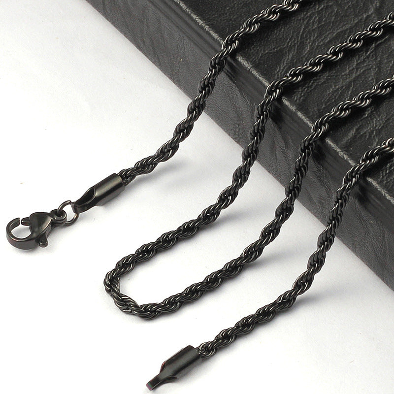 Rope Chain in Gold-Tone Titanium Steel view 3