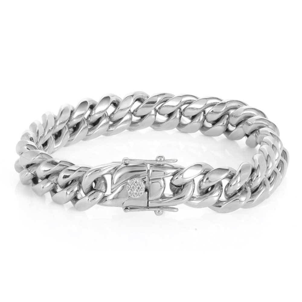 Cuban Link Chain Bracelet with Box Clasp view 9