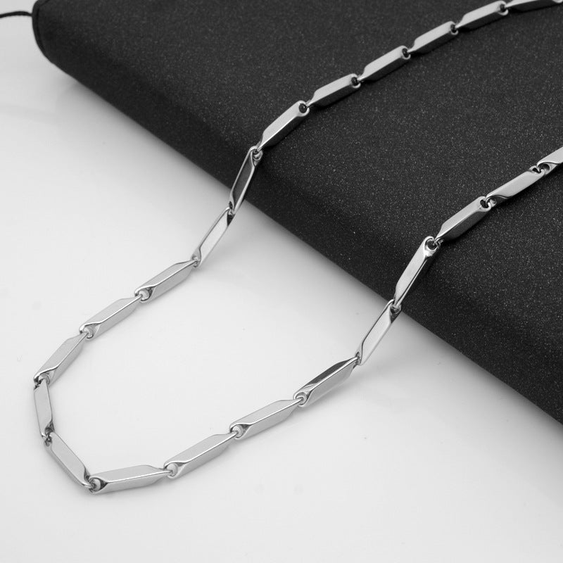 Geometric Link Chain in Stainless Steel view 6