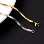 Flat Snake Chain Necklace view 9