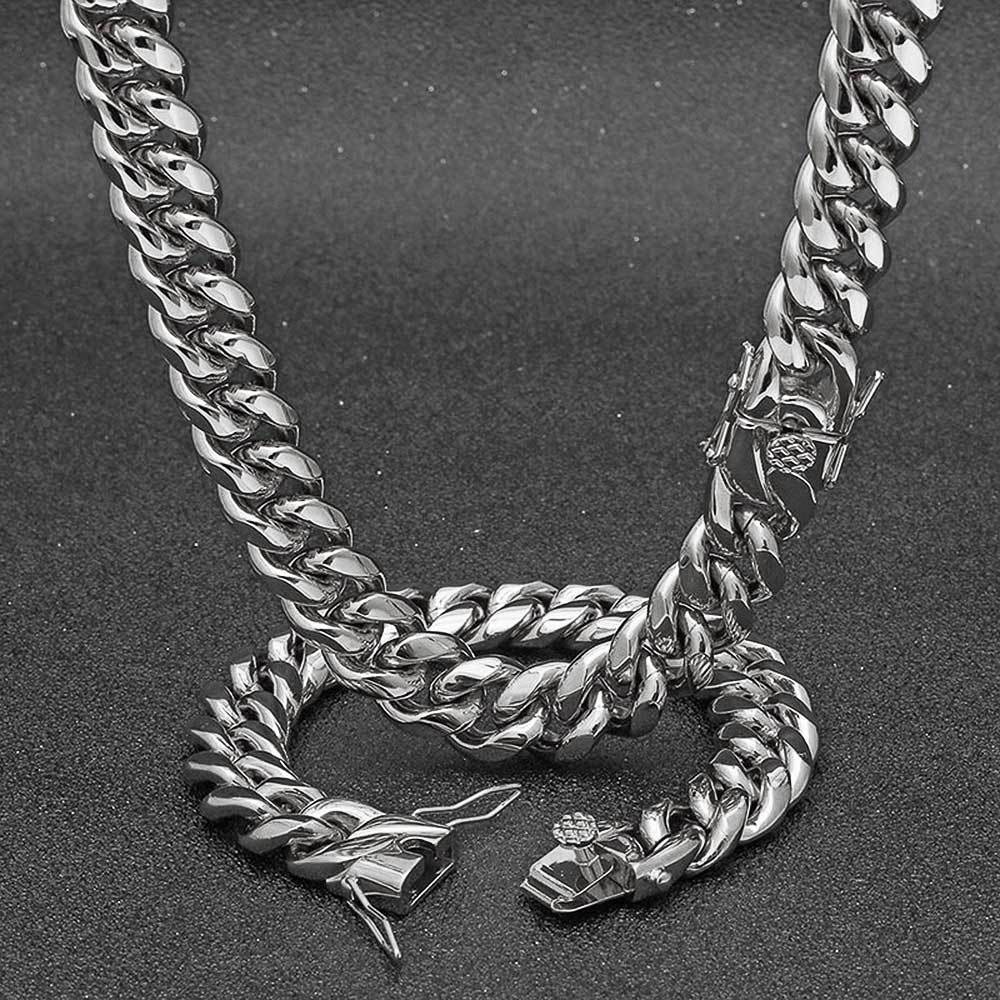 Cuban Link Chain Bracelet with Box Clasp view 13