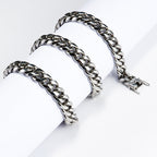 Cuban Link Chain and Bracelet Set view 7