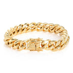 Cuban Link Chain Bracelet with Box Clasp view 6