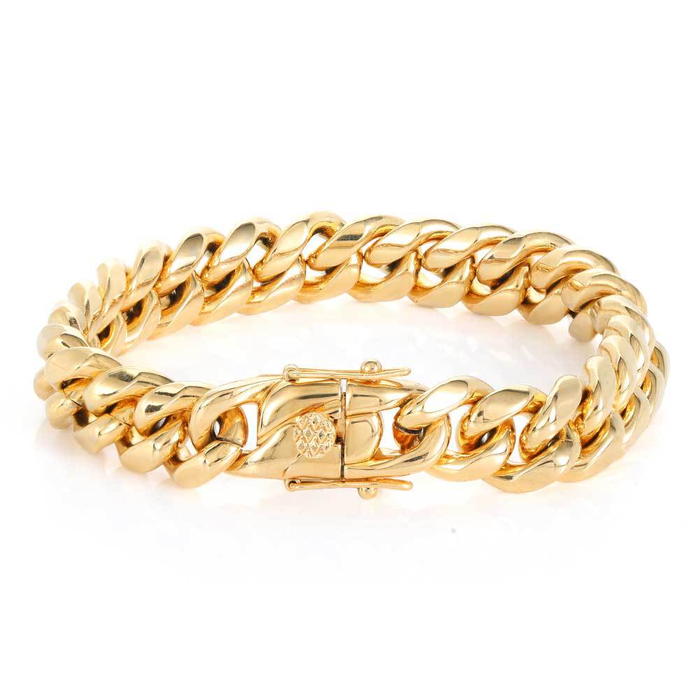 Cuban Link Chain Bracelet with Box Clasp view 6
