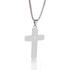 Lord's Prayer Cross Pendant Necklace