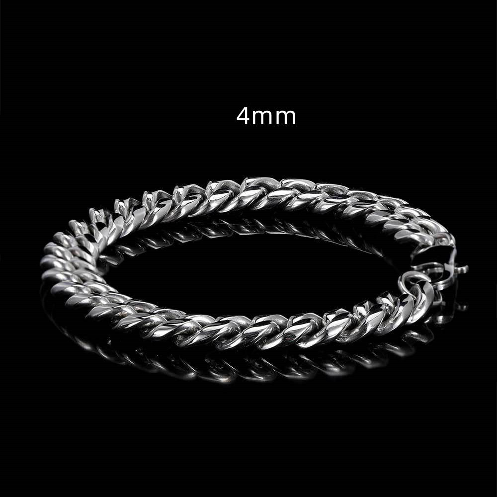 Cuban Link Bracelet in Stainless Steel view 7