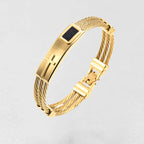 Cross Inlay Titanium Steel Bracelet view 7
