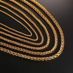 Titanium Steel Wheat Chain Necklace view 3