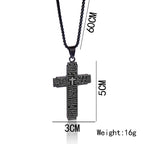 Lord's Prayer Cross Pendant Necklace view 8