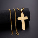 Lord's Prayer Cross Pendant Necklace view 2