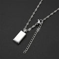 Rectangular Bar Pendant Necklace view 6