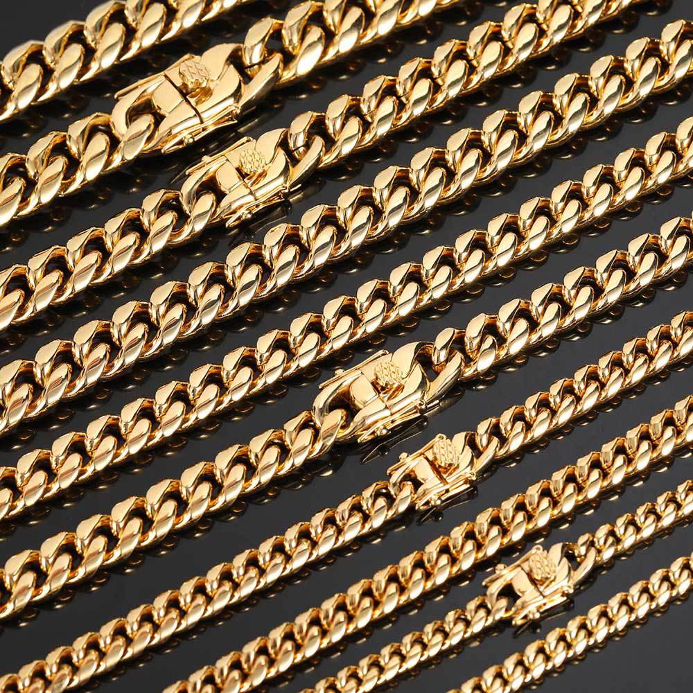 Cuban Link Chain Bracelet with Box Clasp view 14