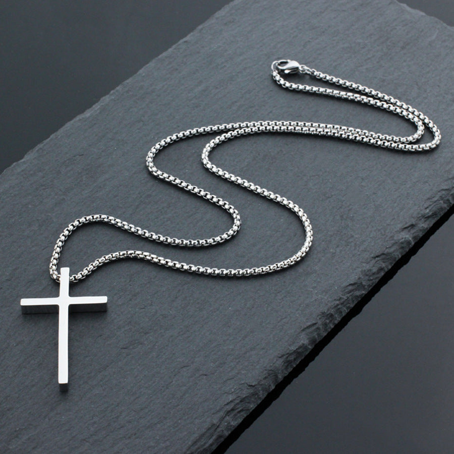 Minimalist Cross Pendant Necklace view 7