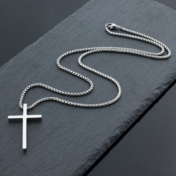 Minimalist Cross Pendant Necklace view 7