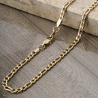 Gold Figaro Chain Necklace in Multiple Widths