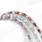 Mixed Cut Zircon Tennis Necklace