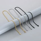 Steel Round Link Chain Necklace in Three Finishes