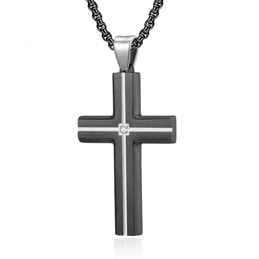 Black and steel silver