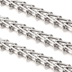 Gold Train Track Link Necklace in Steel