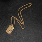 Gold Wing Pendant Necklace for Men