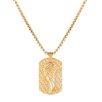 Gold Wing Pendant Necklace for Men