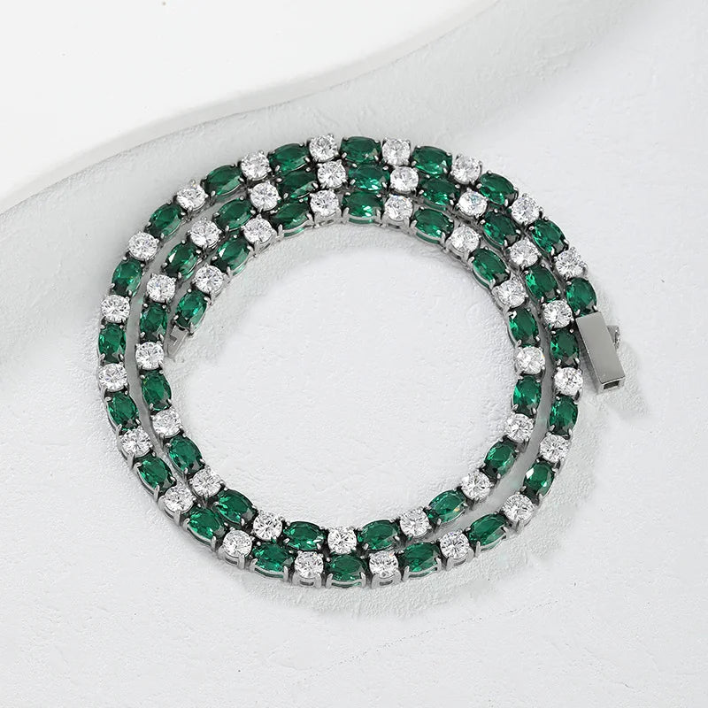 Mixed Cut Zircon Tennis Necklace