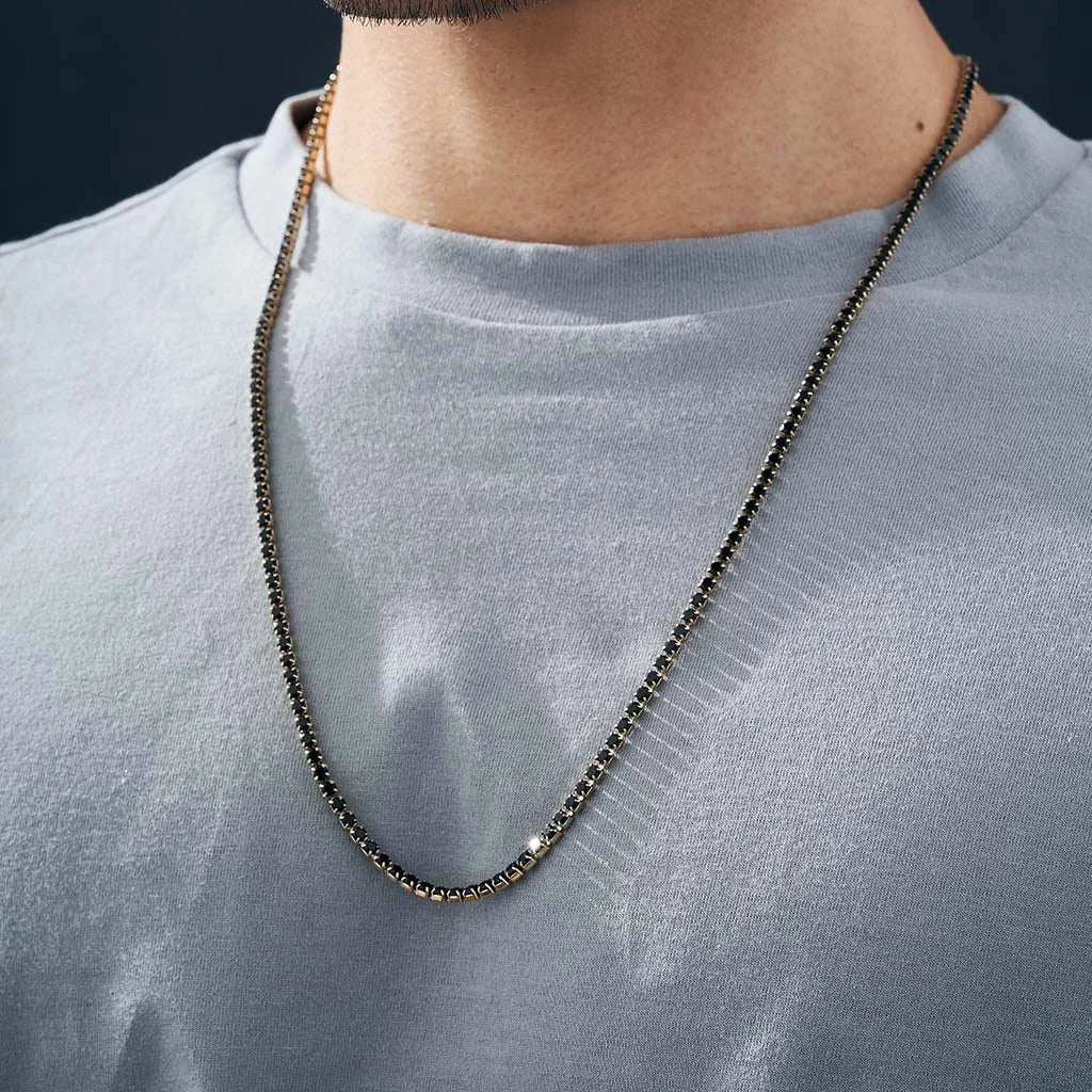 18K Gold Plated Round Zircon Tennis Necklace