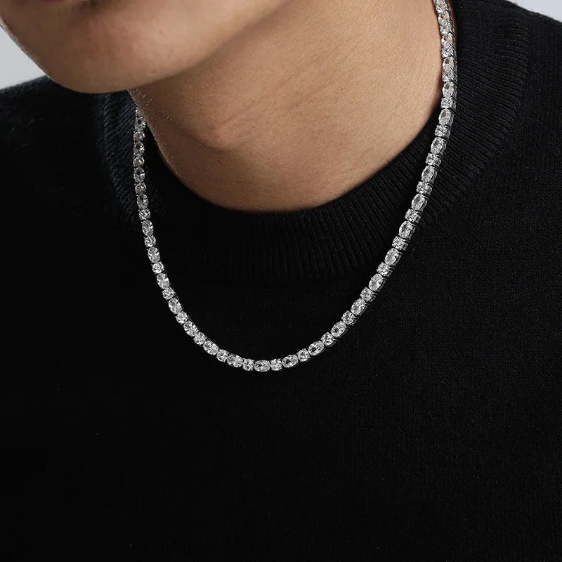 Mixed Cut Zircon Tennis Necklace