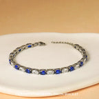 Silver+White and Blue Zircon