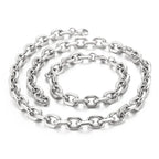 Steel Oval Link Chain Necklace