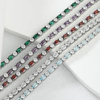 Mixed Cut Zircon Tennis Necklace