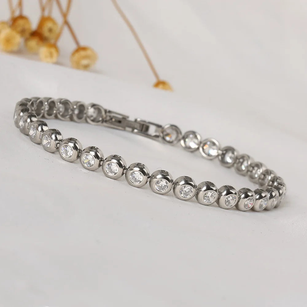 Silver with White Zircon