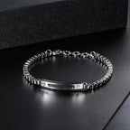 Stainless Steel Box Chain Bar Bracelet