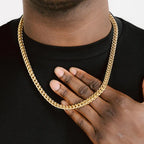 Polished Steel V-Link Franco Necklace