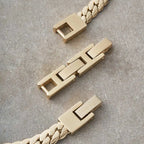18K Gold PVD Flat Curb Bracelet