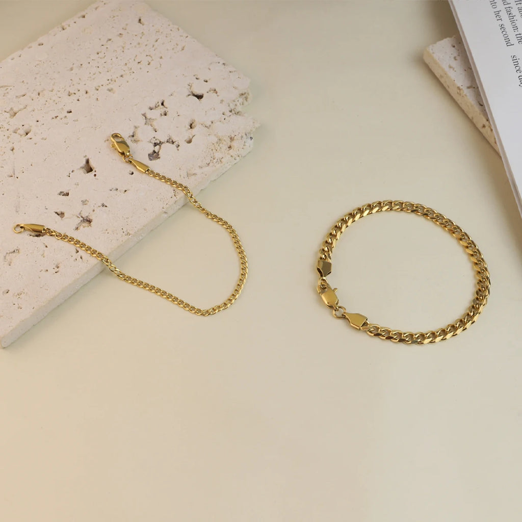 Fine 18K Gold Plated Cuban Bracelet