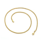 Steel Round Link Chain Necklace in Three Finishes