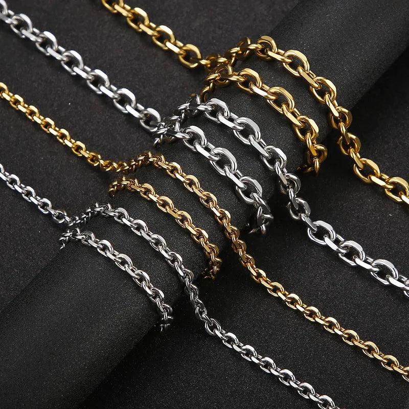 Steel Oval Link Chain Necklace