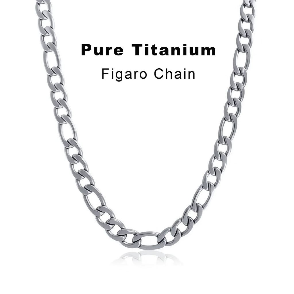 Pure Titanium Figaro Chain Necklace