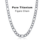 Pure Titanium Figaro Chain Necklace