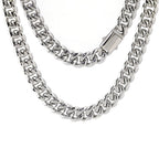 16mm Heavy Steel Cuban Link Necklace