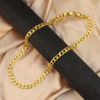 18K Gold PVD Cuban Necklace for Men