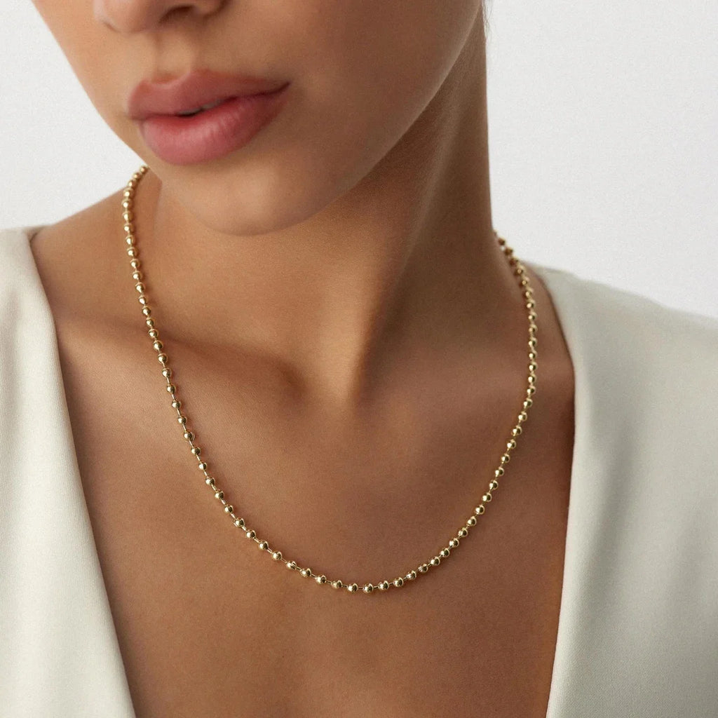 Medical-Grade Titanium Bead Necklace